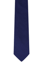 Koyu Lacivert Desenli İtalyan İpek Kravat