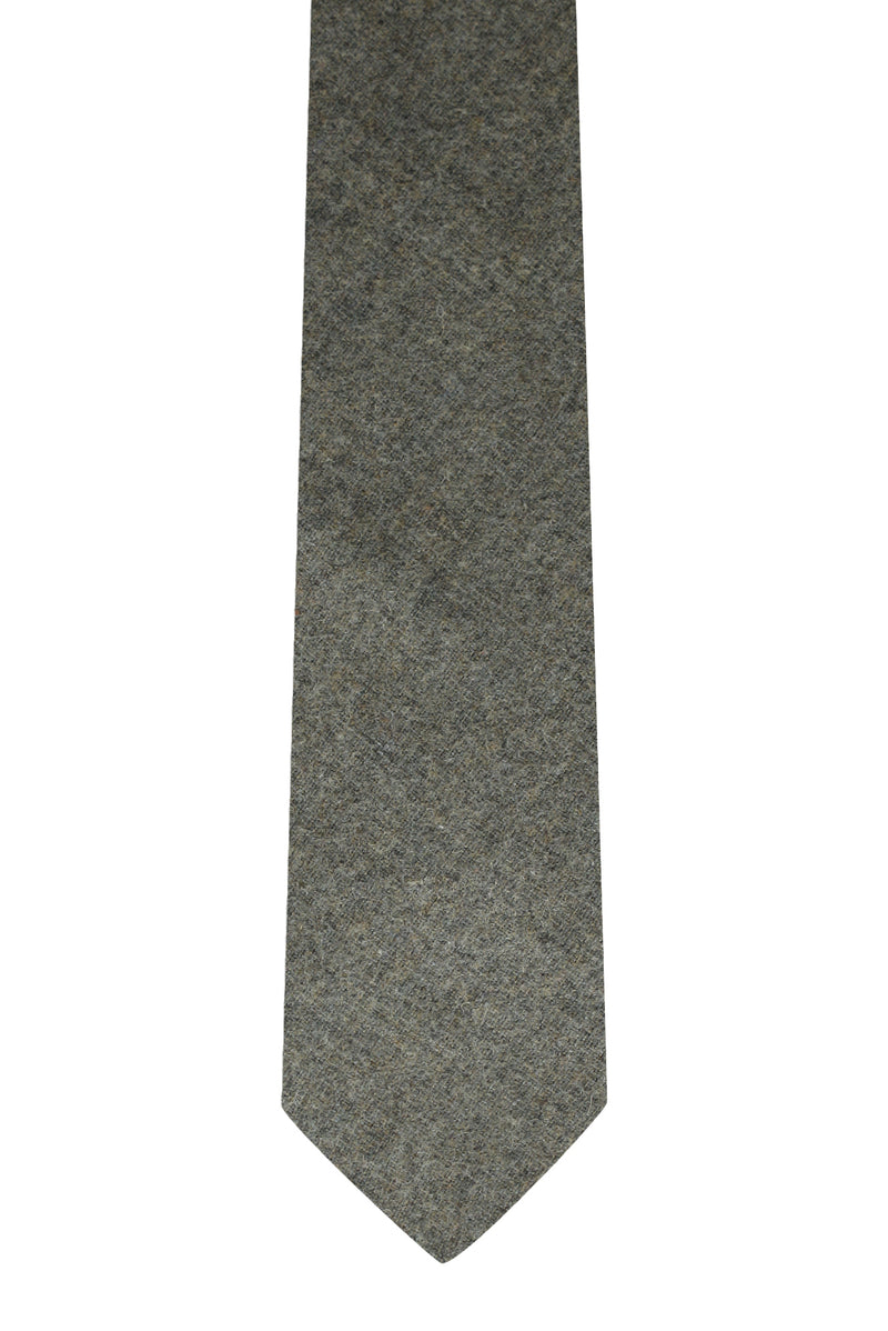 Orta Vizon Yünlü Düz Kravat