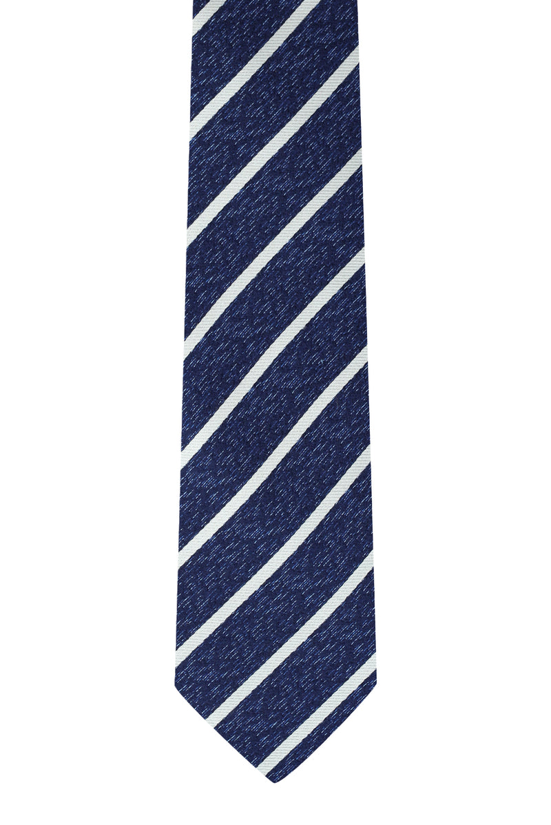 Mavi Desenli İtalyan İpek Kravat