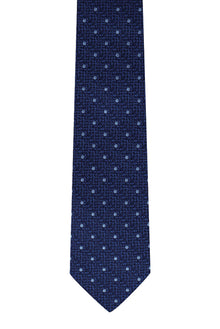 Mavi Desenli İtalyan İpek Kravat