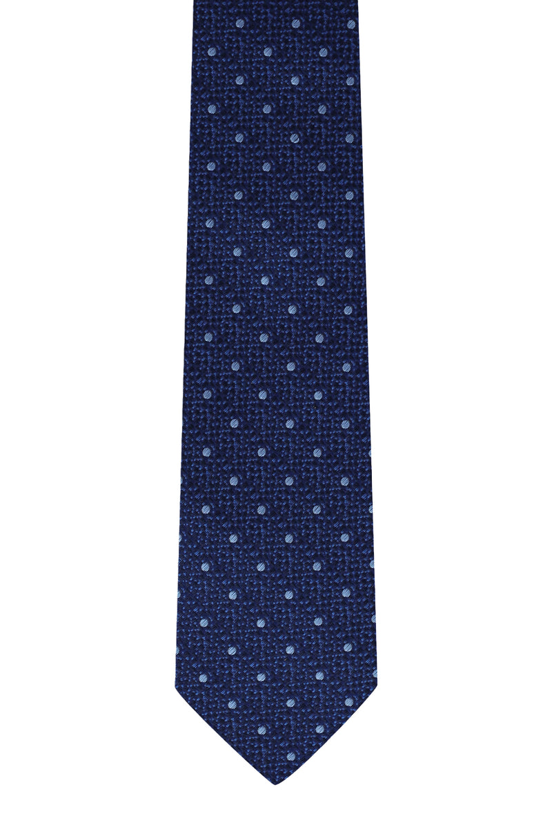 Mavi Desenli İtalyan İpek Kravat