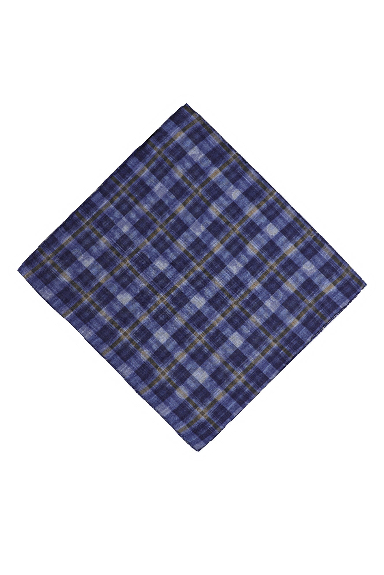 Orta Lacivert Desenli Çift Taraflı Mendil