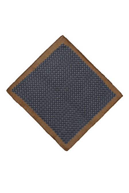 Koyu Lacivert Desenli Mendil