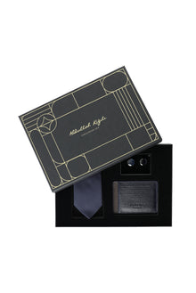 3'lü Kartlık & Kravat & Kol Düğmesi Hediye Kutulu Set