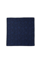 Lacivert 2'li İpek Karışımlı Desenli Kravat & Mendil Seti