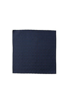 Koyu Lacivert 2'li İpek Karışımlı Desenli Kravat & Mendil Seti