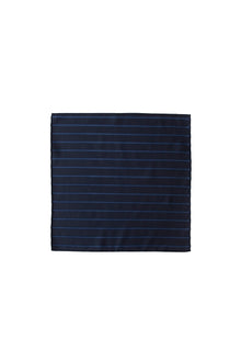 Lacivert 2'li İpek Karışımlı Desenli Kravat & Mendil Seti