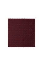 Koyu Bordo 2'li İpek Karışımlı Desenli Kravat & Mendil Seti