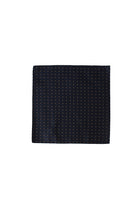 Lacivert 2'li İpek Karışımlı Desenli Kravat & Mendil Seti