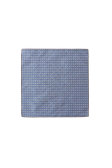 Açık Mavi 2'li İpek Karışımlı Desenli Kravat & Mendil Seti