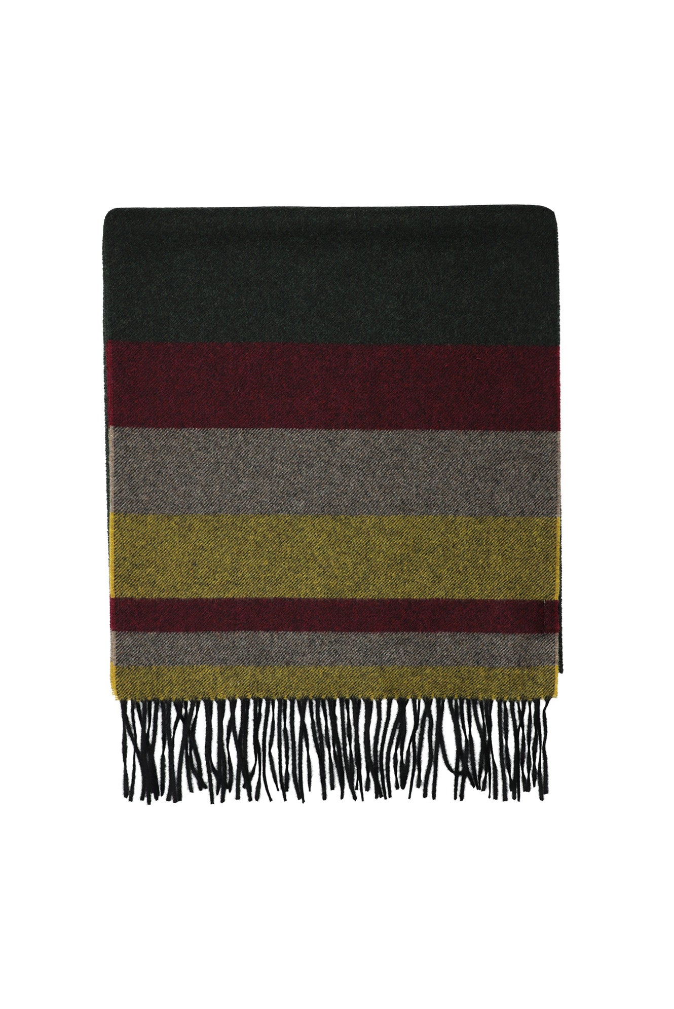 Sarı İtalyan Yünlü Çizgili Atkı (37*180)