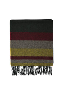 Sarı İtalyan Yünlü Çizgili Atkı (37*180)