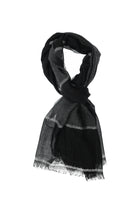 Siyah İtalyan Kaşmir Çizgili Atkı ( 70X190 CM)