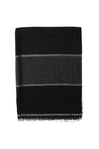 Siyah İtalyan Kaşmir Çizgili Atkı ( 70X190 CM)