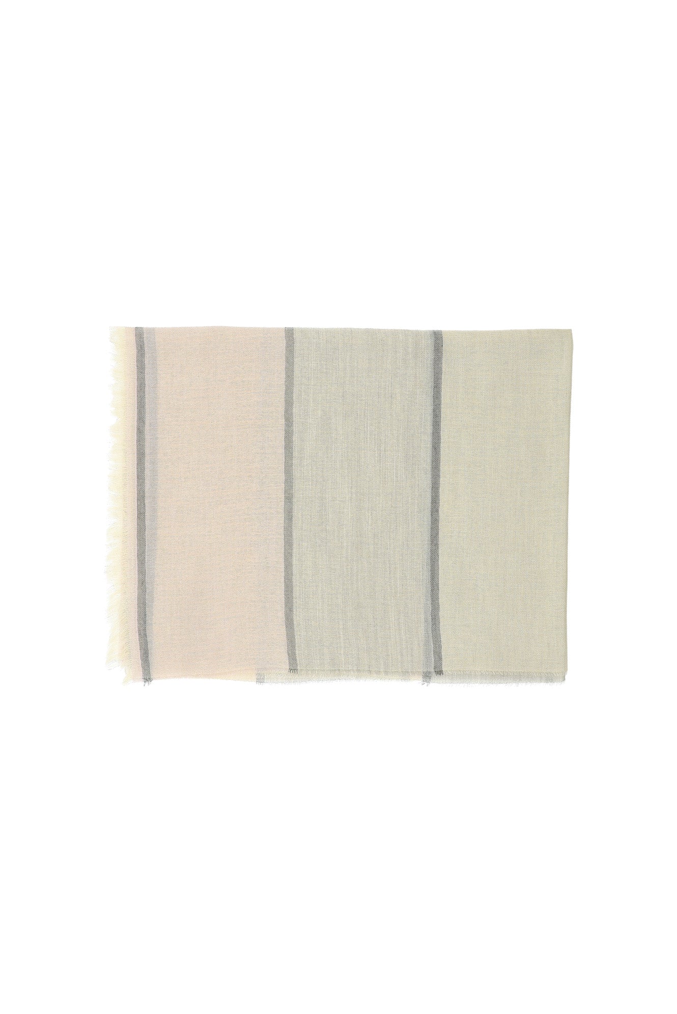 Toz Pembe İtalyan Kaşmir Çizgili Atkı ( 70X190 CM)