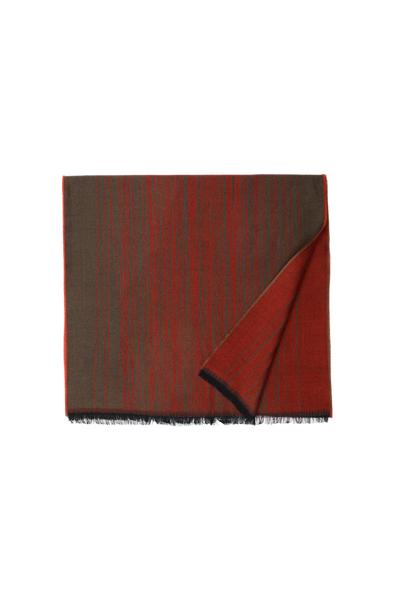 Açık Kırmızı İtalyan Yün/İpek Desenli Atkı (45X180 CM)