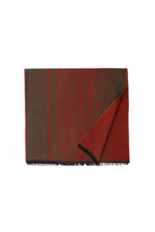 Açık Kırmızı İtalyan Yün/İpek Desenli Atkı (45X180 CM)