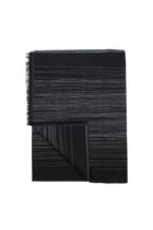 Koyu Antrasit İtalyan Yün/İpek Desenli Atkı (45X180 CM)