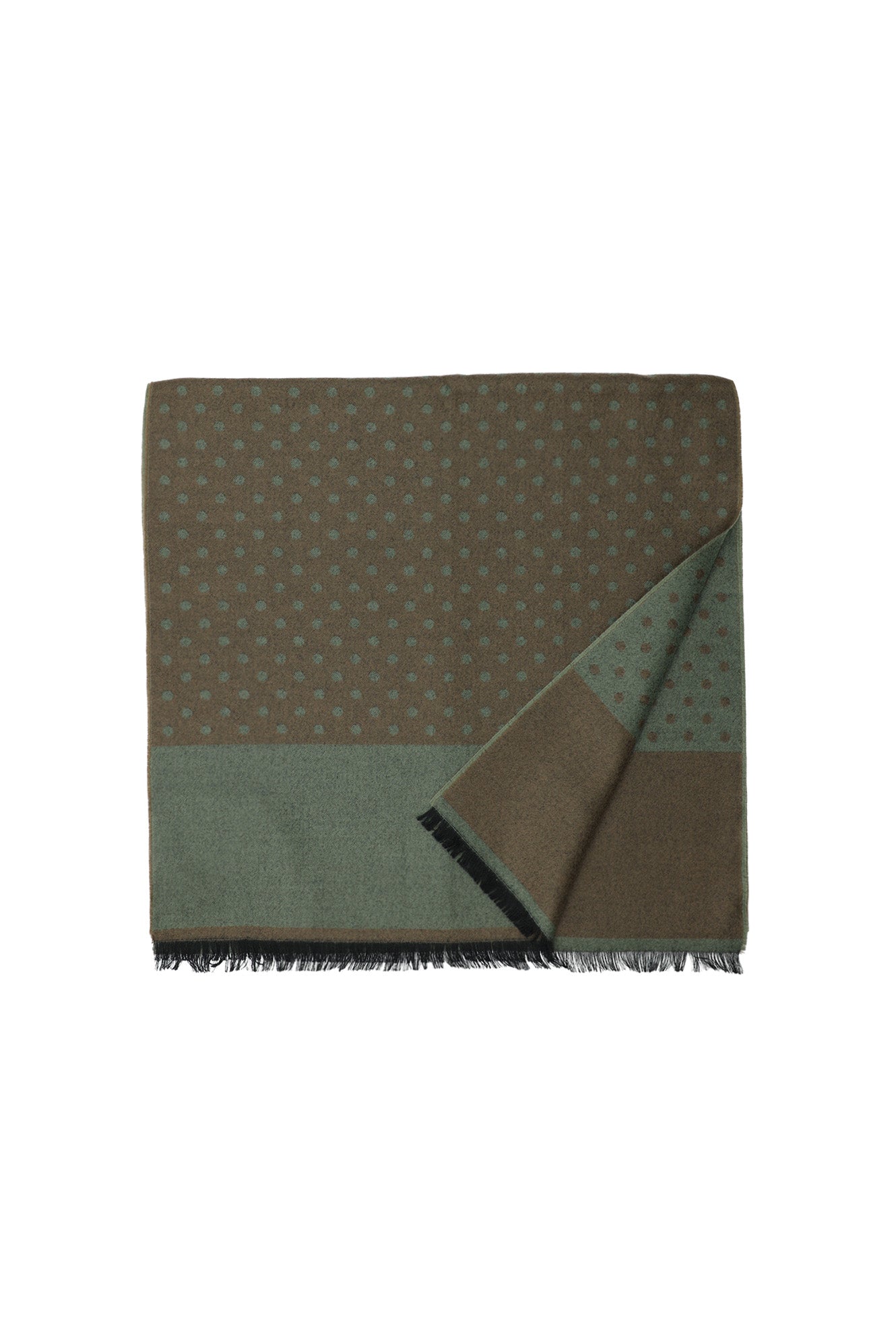 Koyu Kahve İtalyan Yün/İpek Desenli Atkı (45X180 CM)