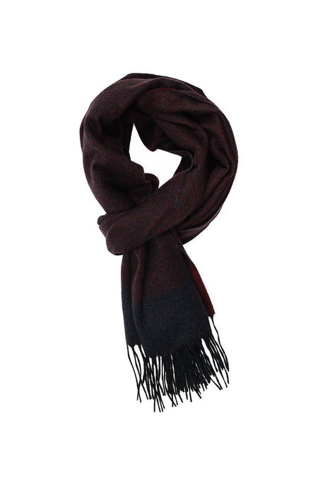 Şarap Bordo İtalyan Kaşmir Düz Atkı (37X180 CM)