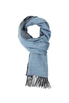 Açık Mavi İtalyan Kaşmir Düz Atkı (37X180 CM)