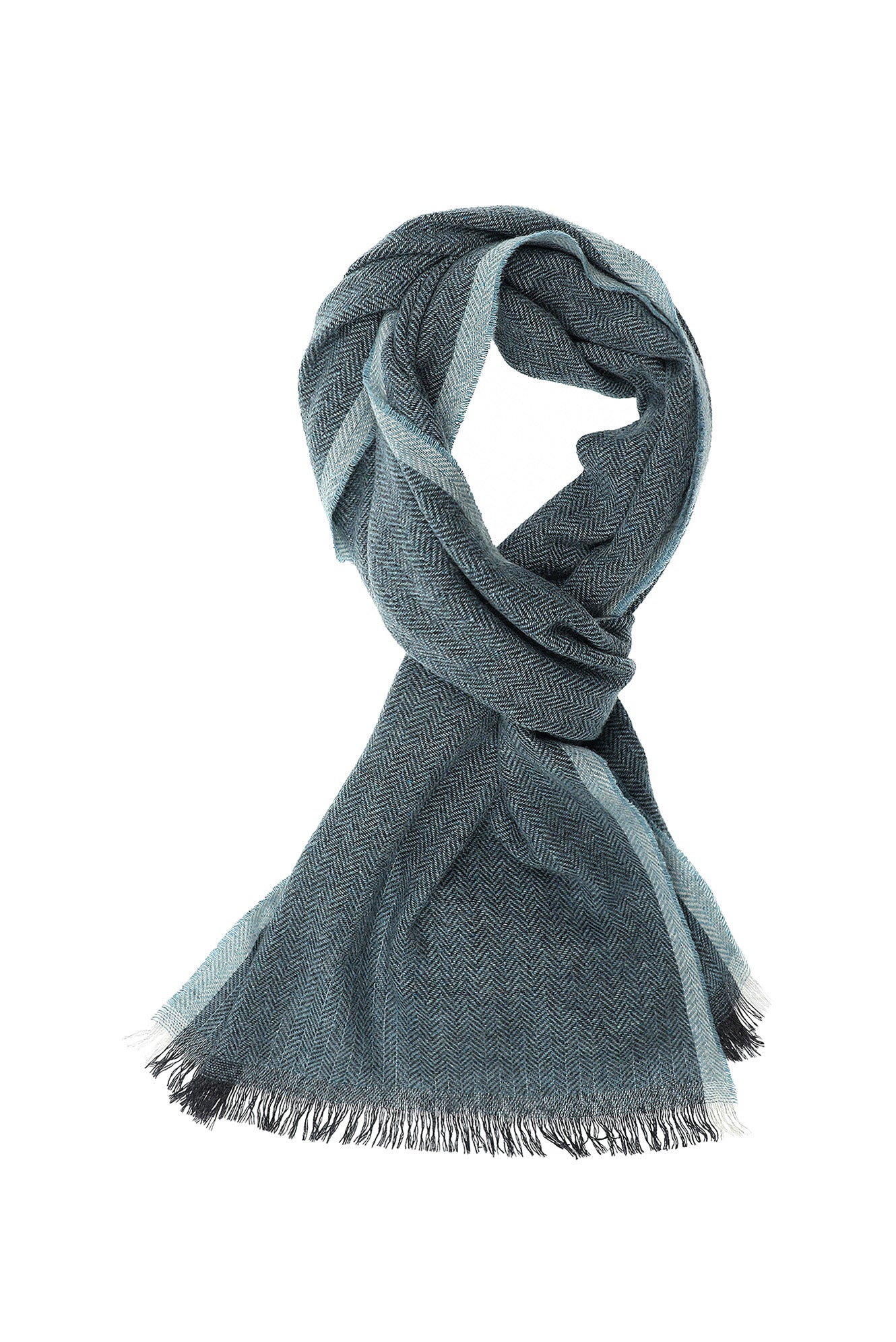 Mavi İtalyan Kaşmir Düz Atkı (37X180 CM)