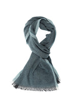 Mavi İtalyan Kaşmir Düz Atkı (37X180 CM)