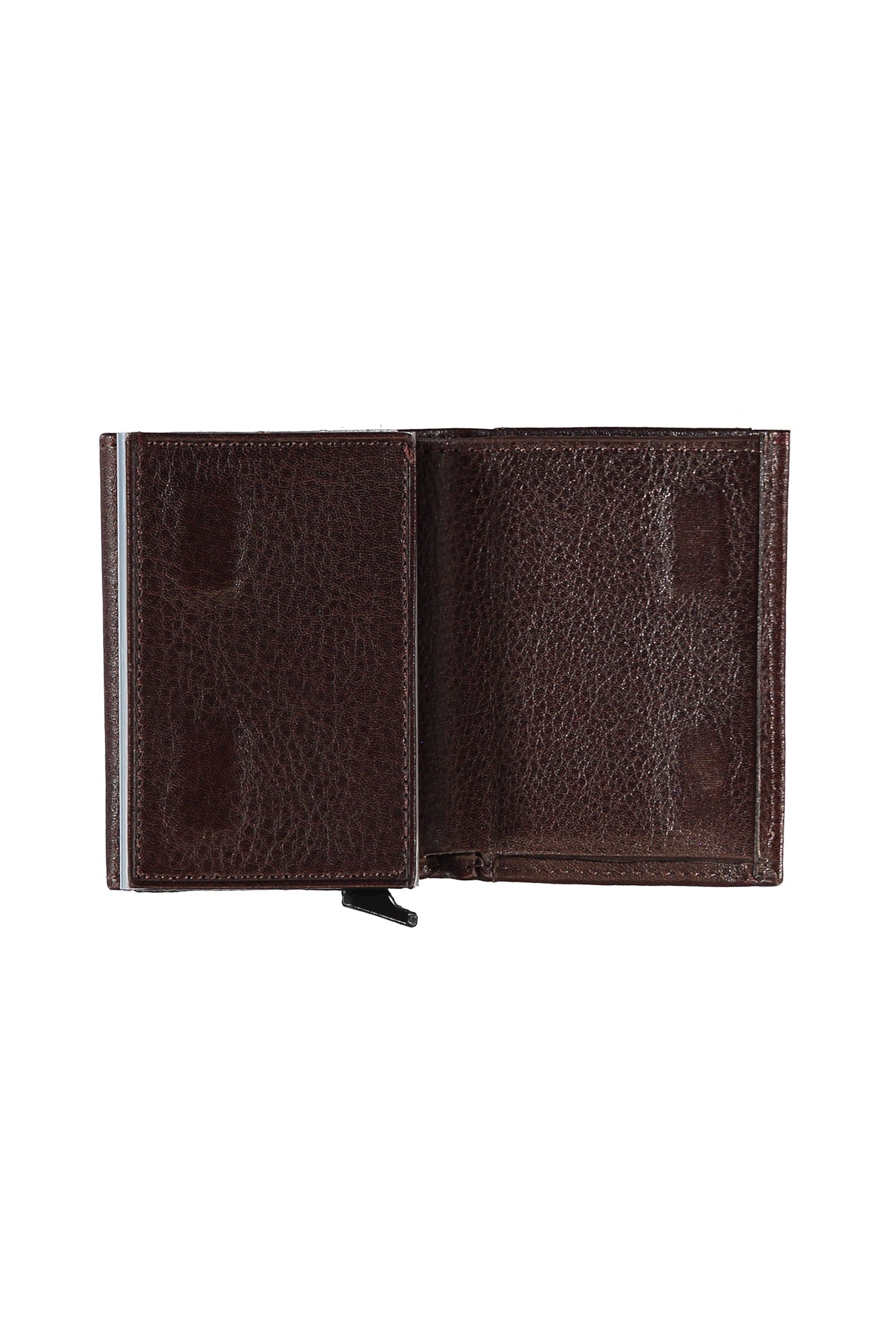 Koyu Kahve Mekanizmalı Deri Cüzdan