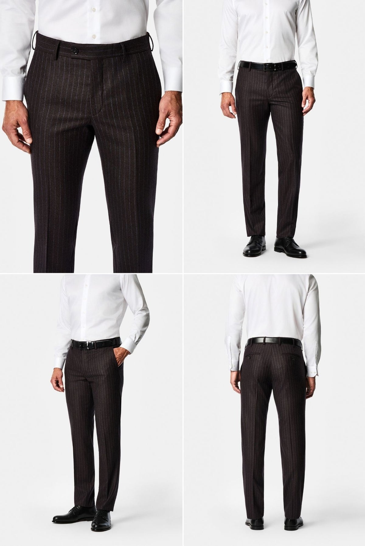 Koyu Bordo 7 Drop Slim Fit Sivri Yaka Çizgili Yün & Kaşmir Karışımlı İtalyan Takım Elbise
