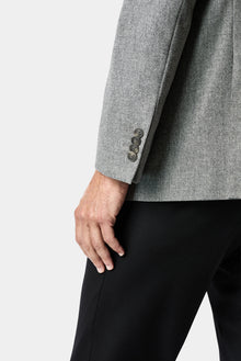 Açık Füme 4 Drop Relaxed Fit Rahat Kesim Yünlü Mono Yaka Klasik Ceket