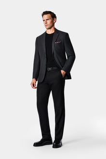 Orta Antrasit 4 Drop Relaxed Fit Mono Yaka Balıksırtı Yünlü Klasik Ceket