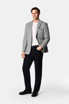 Açık Gri 4 Drop Relaxed Fit Rahat Kesim %100 Yün Mono Yaka Klasik Ceket