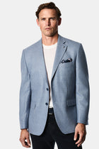 Mavi 4 Drop Relaxed Fit Mono Yaka Mikro Desen Yün Klasik Ceket