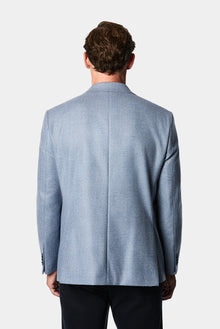 Mavi 4 Drop Relaxed Fit Mono Yaka Mikro Desen Yün Klasik Ceket