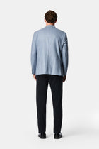 Mavi 4 Drop Relaxed Fit Mono Yaka Mikro Desen Yün Klasik Ceket