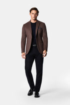 Koyu Vizon 6 Drop Regular Fit Mono Yaka Yün Blazer Ceket