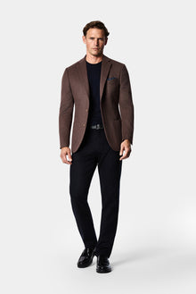 Koyu Vizon 6 Drop Regular Fit Mono Yaka Yün Blazer Ceket