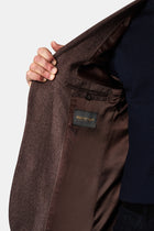 Koyu Vizon 6 Drop Regular Fit Mono Yaka Yün Blazer Ceket