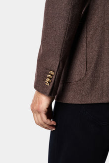 Koyu Vizon 6 Drop Regular Fit Mono Yaka Yün Blazer Ceket
