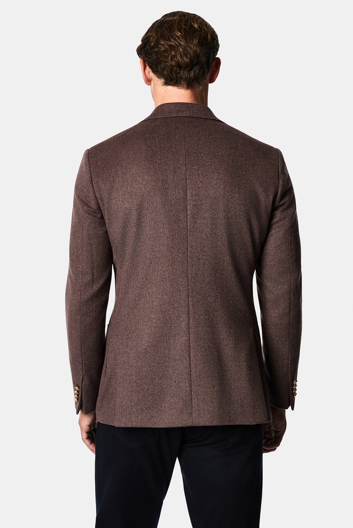 Koyu Vizon 6 Drop Regular Fit Mono Yaka Yün Blazer Ceket