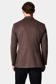 Koyu Vizon 6 Drop Regular Fit Mono Yaka Yün Blazer Ceket