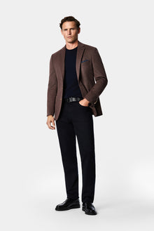 Koyu Vizon 6 Drop Regular Fit Mono Yaka Yün Blazer Ceket