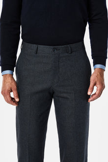 Koyu Lacivert 6 Drop Regular Fit Armürlü Yünlü Klasik Pantolon