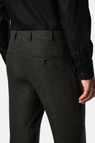 Koyu Antrasit 6 Drop Regular Fit Armürlü Yünlü Klasik Pantolon