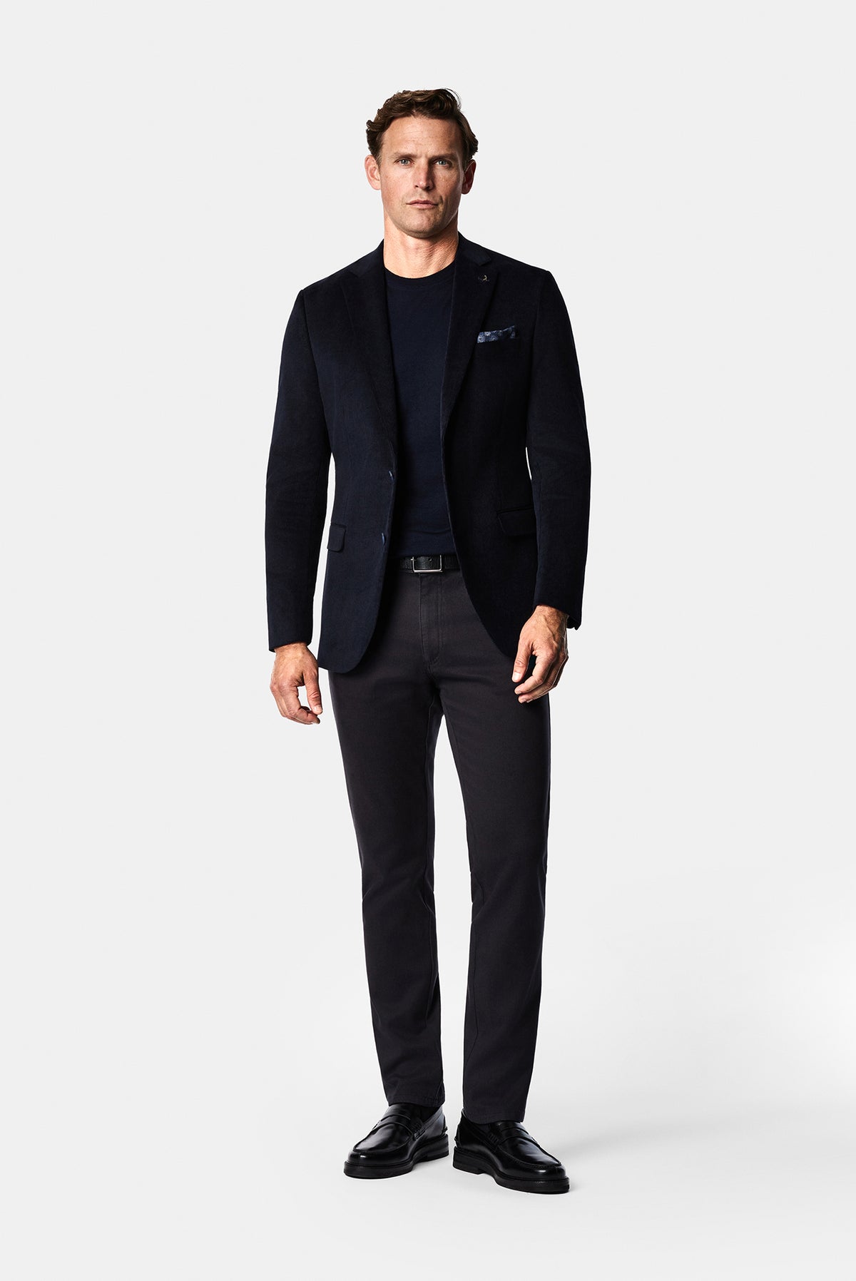 Koyu Füme Slim Fit Dar Kesim Lyocell Karışımlı 5 Cep Kanvas / Chino Pantolon