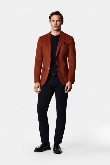 Koyu Lacivert Slim Fit Dar Kesim Lyocell Karışımlı 5 Cep Kanvas / Chino Pantolon