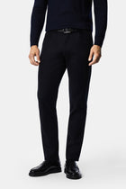 Koyu Lacivert Slim Fit Dar Kesim Lyocell Karışımlı 5 Cep Kanvas / Chino Pantolon