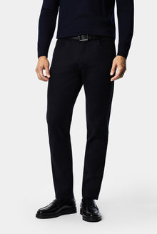 Koyu Lacivert Slim Fit Dar Kesim Lyocell Karışımlı 5 Cep Kanvas / Chino Pantolon