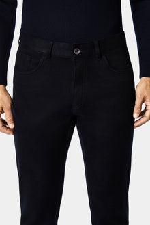 Koyu Lacivert Slim Fit Dar Kesim Lyocell Karışımlı 5 Cep Kanvas / Chino Pantolon