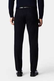 Koyu Lacivert Slim Fit Dar Kesim Lyocell Karışımlı 5 Cep Kanvas / Chino Pantolon